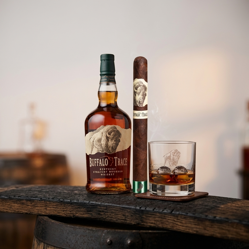 Buffalo Trace Bourbon Churchill Cigar Gift Set Buffalo Trace Bourbon Churchill Cigar Gift Set